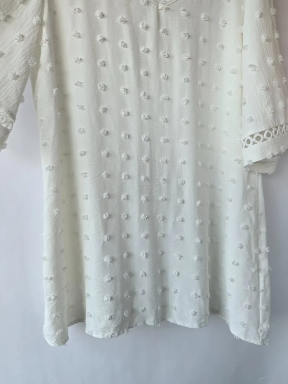 Andeip Swiss Dot Relaxed Fit Cover-up Dress Cottagecore Casual